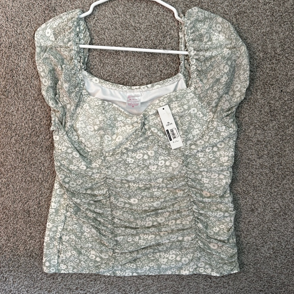 No Boundaries Floral Ruched Shirt